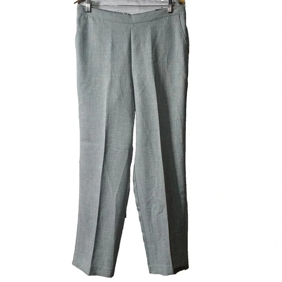 Alfred Dunner Classic Fit Pants Women's 12 Gray Pull On Elastic Waist Career New - Picture 1 of 7